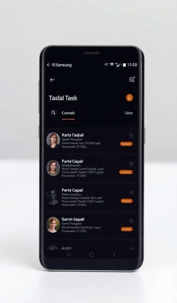 Mockup de aplicación Android